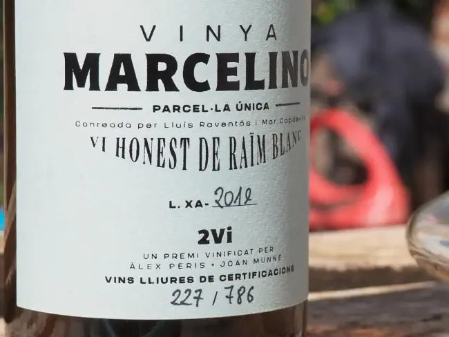Etiqueta del Vinya Marcelino d’Òbal Estudi