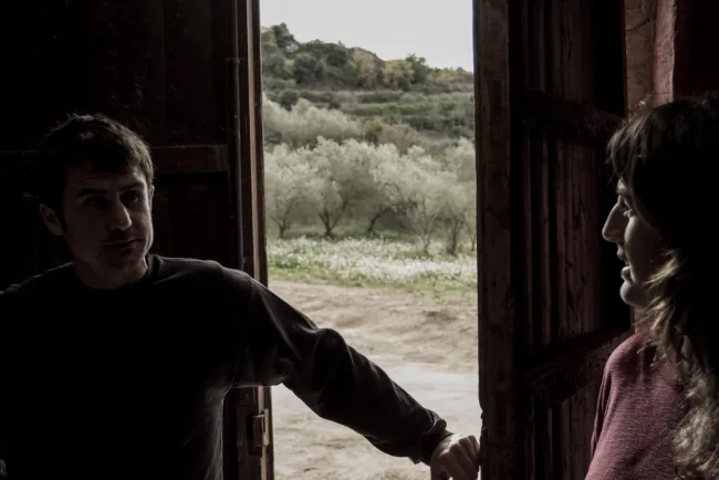 En Lluís i la Mar a dins el celler