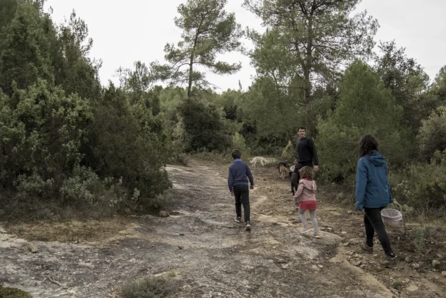La Mar, en Lluís, l’Aran i la Zoa de camí a buscar bolets